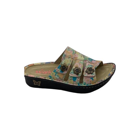Alegria Shoes - Alegria Leather Adjustable Slide Sandals Earth Goddess - Medium